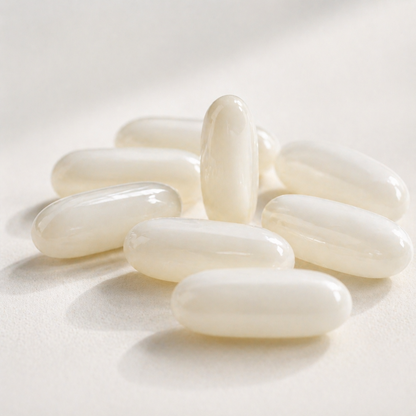 Close up of R-Alpha Lipoic Acid softgels